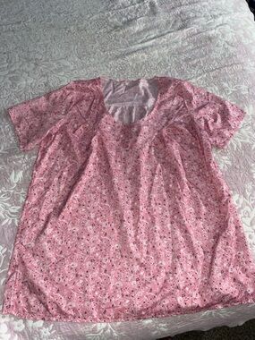 Pink Floral Cotton Nightgown